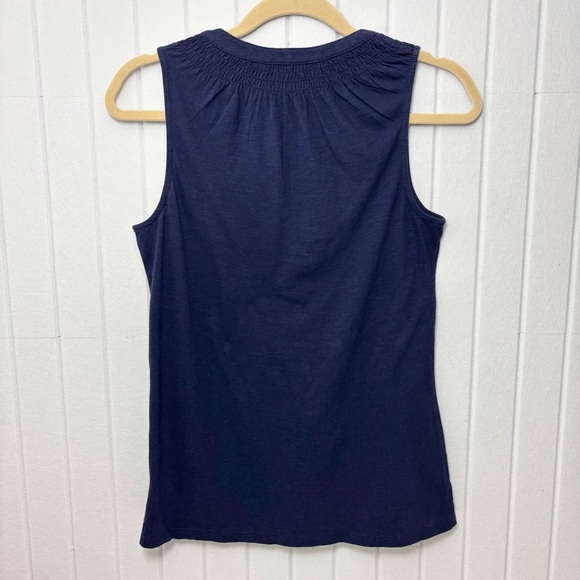Lilly Pulitzer‎ Navy blue sleeveless Essie Cotton top size XS - Picture 5 of 15